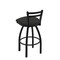 Holland Bar Stool Co 25" Low Back Swivel Counter Stool, Black Wrinkle, Canter Iron Seat 41125BW008 - alternate 2